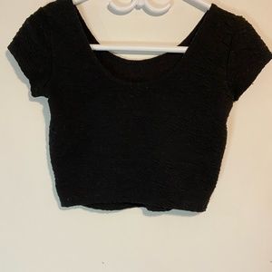 Black Crop Tee